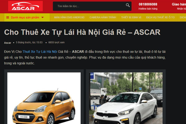 AsCar – Dịch vụ cho thuê xe 4 chỗ hàng đầu Việt Nam